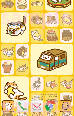 人気癒しゲーム ねこあつめ のねこたちが大集合 ねこあつめスマートフォン向けきせかえ新作登場