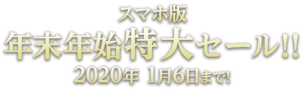 年末年始特大セール!!　2020年1月6日まで!